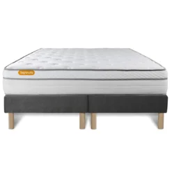 SeptnuitsMatelas double sommiers grisRessorts ensaches memoire de forme 5 zones de confort MAXI epaisseur