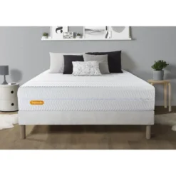 SeptnuitsMatelas et sommier Memo Bio Mousse a memoire de forme 5 zones de confort Maxi epaisseur Dehoussable