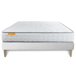 SeptnuitsMatelas Memoire de forme et sommier kit blanc