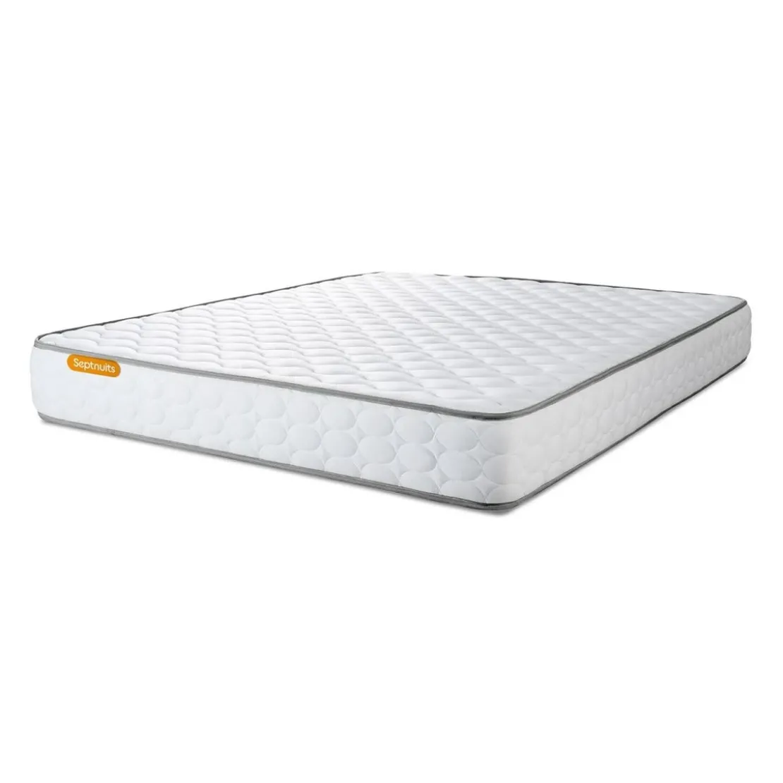 SeptnuitsMatelas Memoire de forme sommier kit gris
