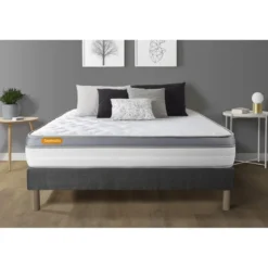 SeptnuitsMatelas sommier gris Memo Zen Mousse a memoire de forme 5 zones de confort MAXI epaisseur