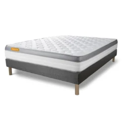 SeptnuitsMatelas sommier gris Memo Zen Mousse a memoire de forme 5 zones de confort MAXI epaisseur