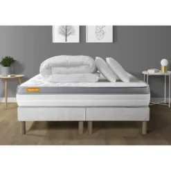 SeptnuitsPack matelas double sommiers Mousse a memoire de forme 5 zones de confort MAXI epaisseur