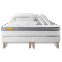 SeptnuitsPack matelas double sommiers Mousse a memoire de forme 5 zones de confort MAXI epaisseur