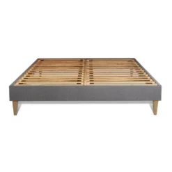 SeptnuitsPack matelas Memo sommier kit gris avec 2 oreillers memoire de forme