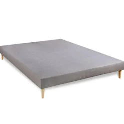 SeptnuitsPack matelas Memo sommier gris avec 2 oreillers memoire de forme