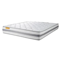 SeptnuitsPack matelas sommier kit gris Memo Spring Ressorts ensaches MAXI epaisseur