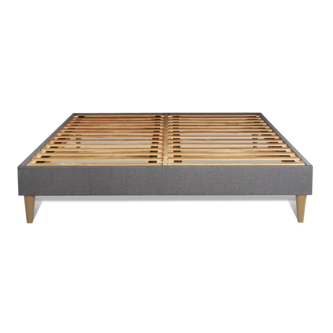 SeptnuitsPack matelas sommier kit gris Luxe Ressorts memoire de formeCouette et 2 oreillers