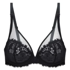 Simone PérèleSoutien-gorge armatures décolleté plongeant noir- Wish
