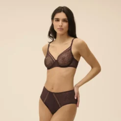 Simone PérèleSoutien-gorge avec armatures moulé décolleté plongeant - Brun Foncé marron- COMETE