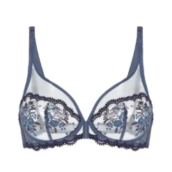Simone PérèleSoutien-gorge emboitant décolleté plongeant bleu- INTRIGUE