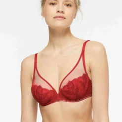 Simone PérèleSoutien-gorge Plongeant Armatures Rouge- BLOOM