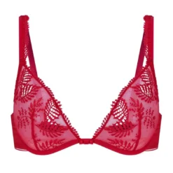 Simone PérèleSoutien-gorge Triangle Armatures - Rouge Bloom- Bloom