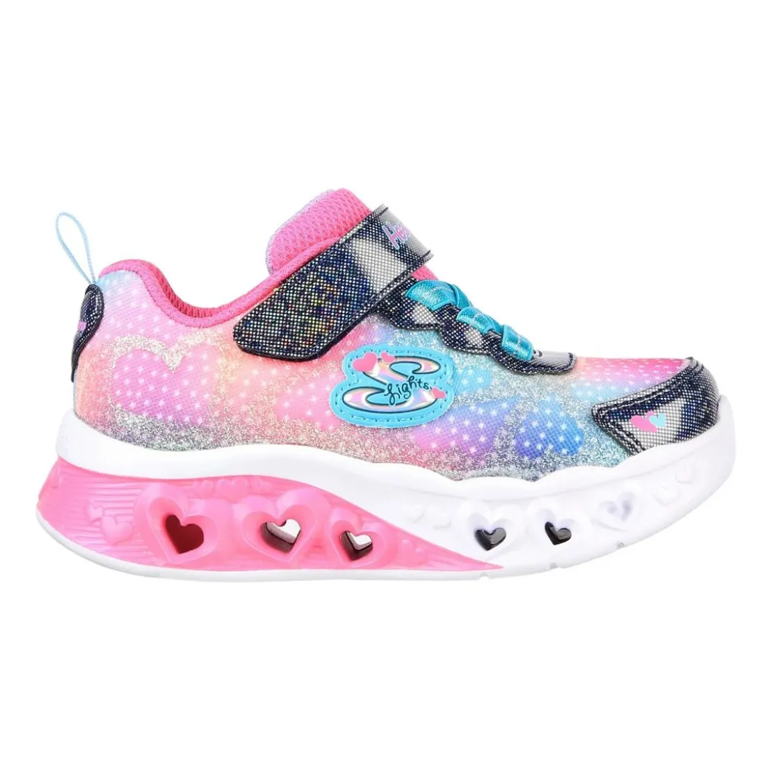 SkechersBasket avec lumière pour fille bleu marine