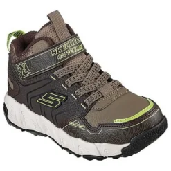 SkechersBasket Montante pour Enfant- Velocitrek - Combex - Verte en cuir