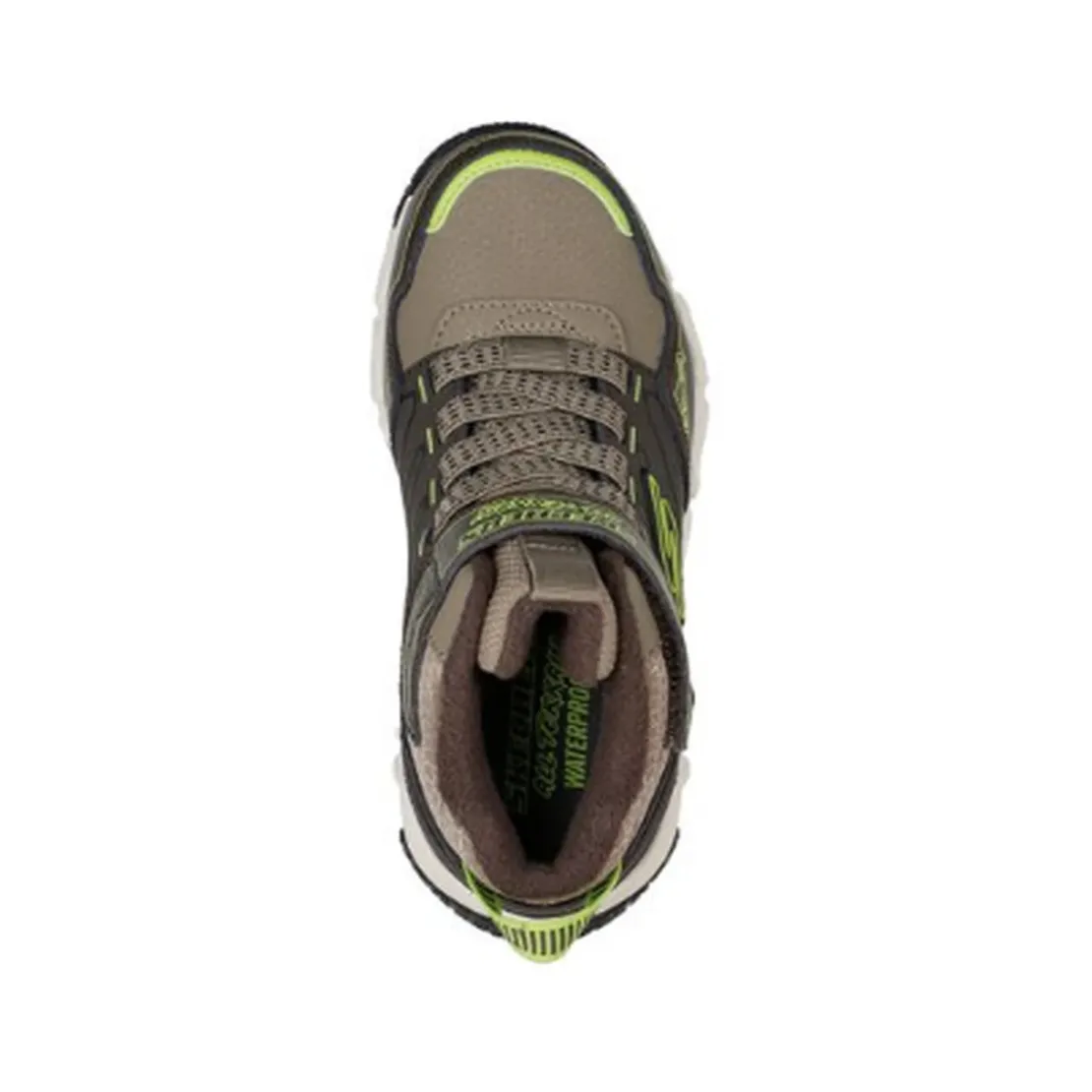 SkechersBasket Montante pour Enfant- Velocitrek - Combex - Verte en cuir