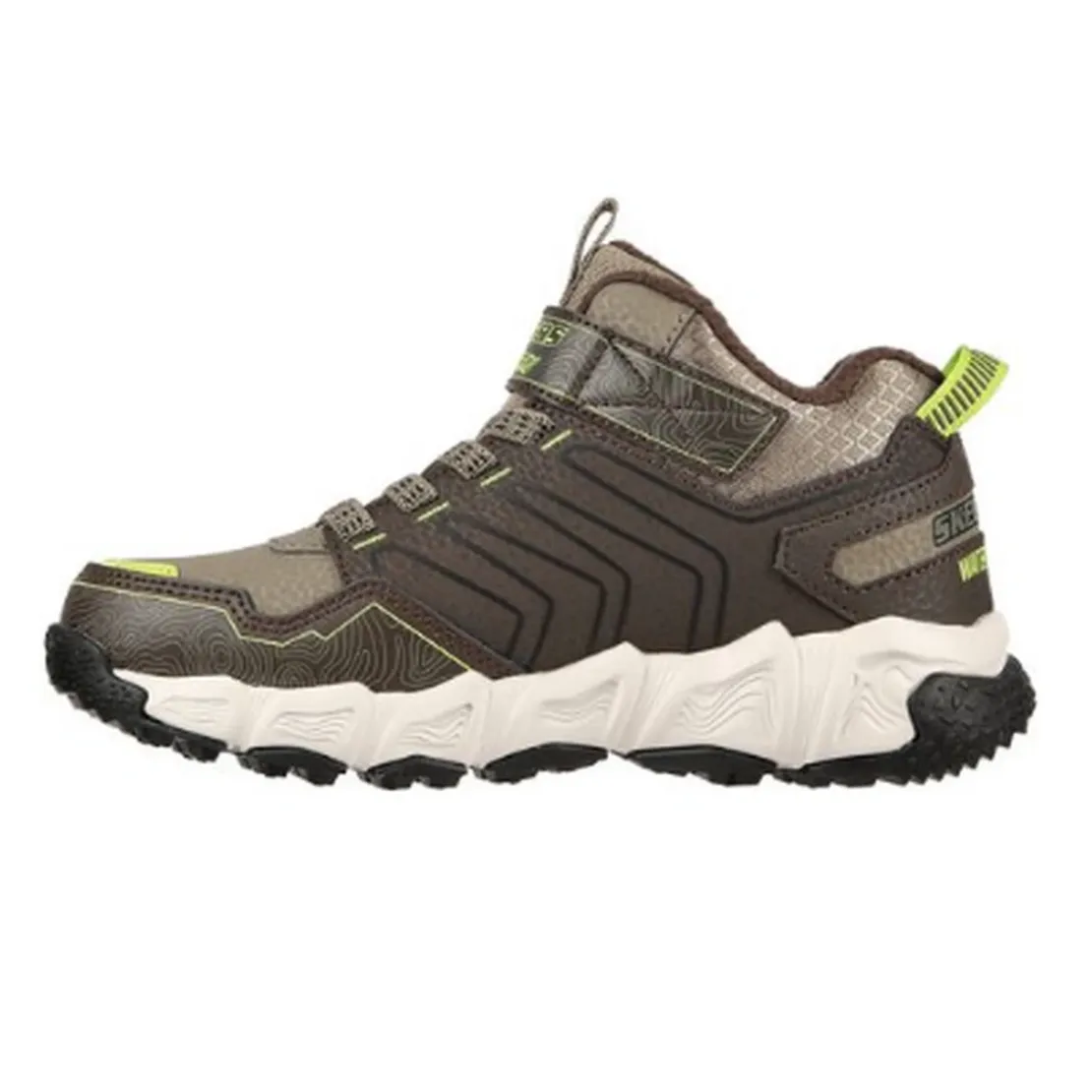 SkechersBasket Montante pour Enfant- Velocitrek - Combex - Verte en cuir