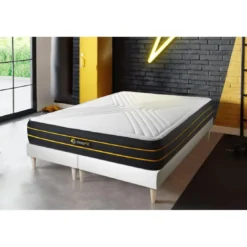 SleepfitEnsemble double sommier matelas ULTRA micro ressorts ensaches et memoire de forme