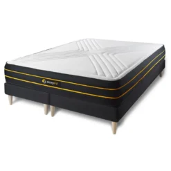 SleepfitEnsemble double sommier matelas micro ressorts ensaches et memoire de forme