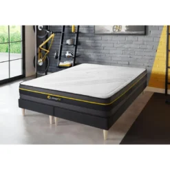 SleepfitEnsemble double sommier matelas a memoire de forme ACTIVE