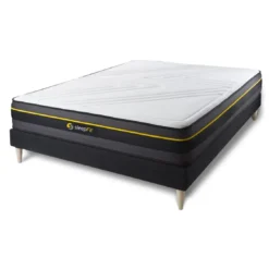 SleepfitEnsemble matelas ACTIVE sommier kit noir