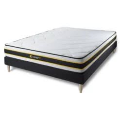 SleepfitEnsemble matelas FLEXY sommier kit noir