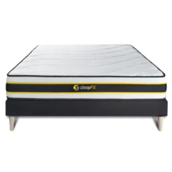 SleepfitEnsemble matelas FLEXY sommier kit noir