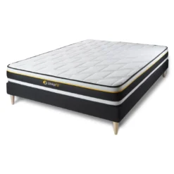 SleepfitEnsemblematelas SOFT sommier kit noir