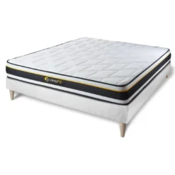 SleepfitEnsemblematelas SOFT sommier kit blanc