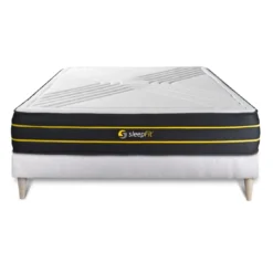 SleepfitEnsemble matelas ULTRA sommier kit blanc