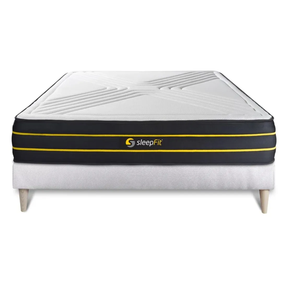 SleepfitEnsemble matelas ULTRA sommier kit blanc