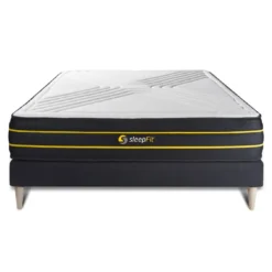 SleepfitEnsemble matelas ULTRA sommier kit noir