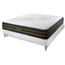 SleepfitEnsemble sommier matelas ULTRA micro ressorts ensaches et memoire de forme