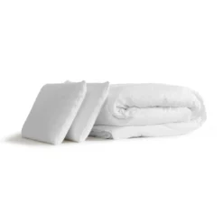 SleepfitPack double sommier matelas SOFT 2 oreillers memoire de forme Couette Percale