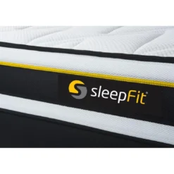 SleepfitPack sommier matelas SOFT 2 oreillers memoire de forme Couette Percale Blanc