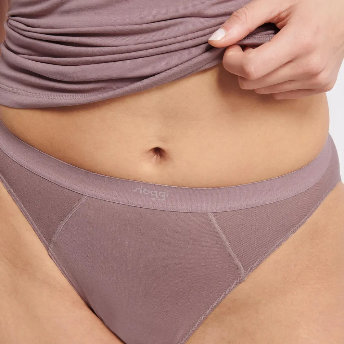 SloggiCulotte échancrée rose en coton-EVER Ease