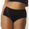 SloggiLot de 4 culottes hautes - Noir Sloggi en coton- Chic