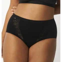 SloggiLot de 4 culottes hautes - Noir Sloggi en coton- Chic