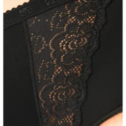 SloggiLot de 4 culottes hautes - Noir Sloggi en coton- Chic