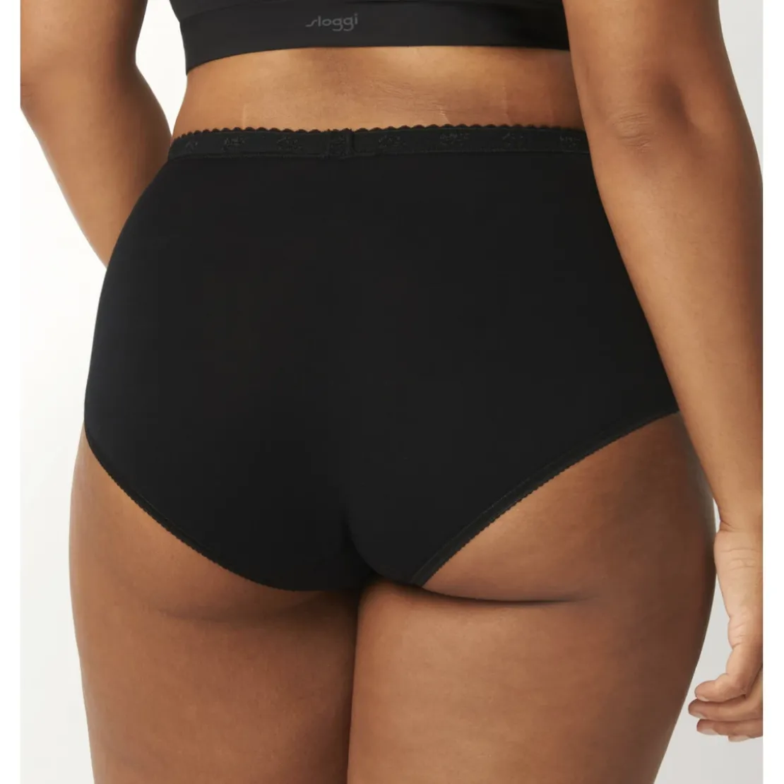 SloggiLot de 4 culottes hautes - Noir Sloggi en coton- Chic