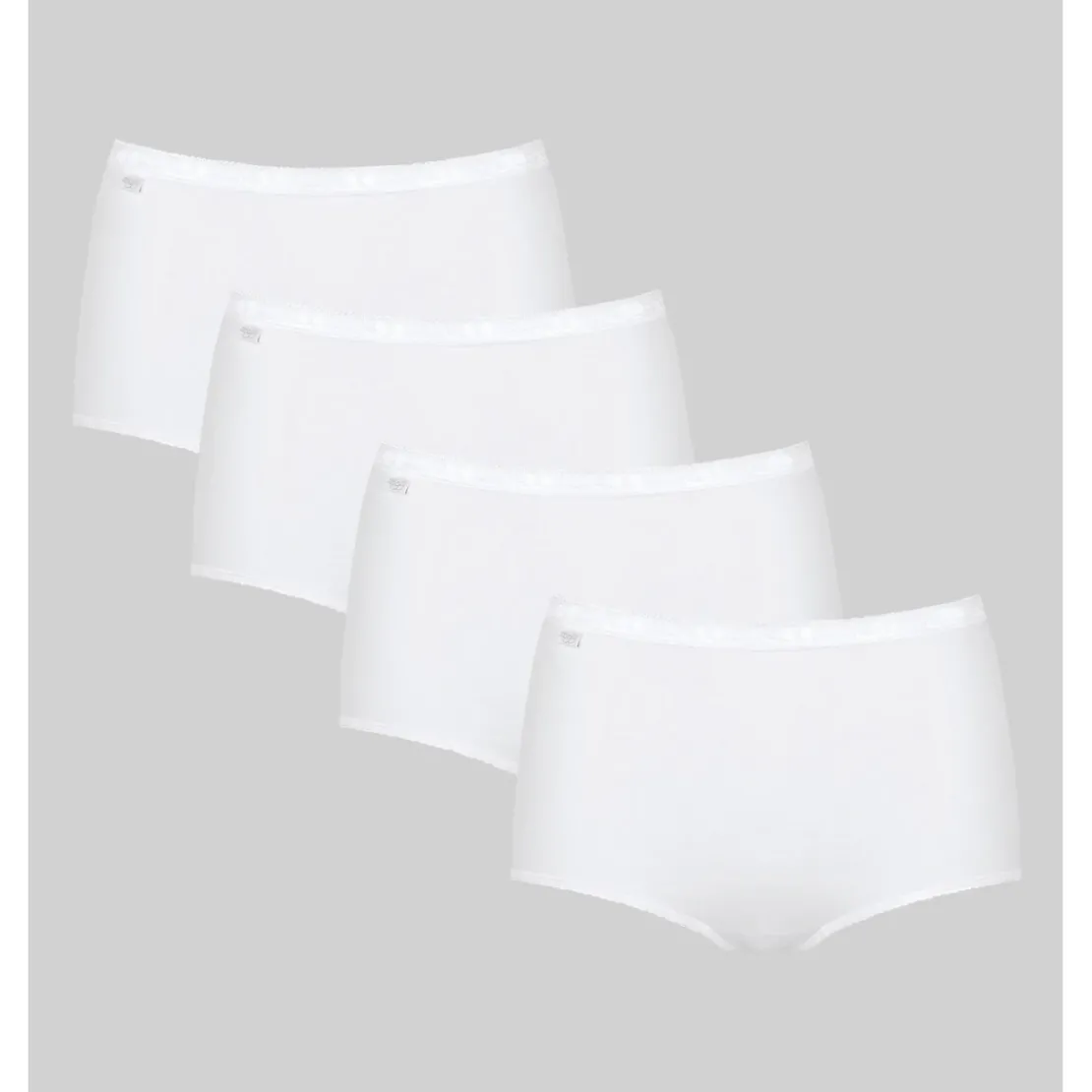 SloggiLot de 4 culottes hautes - Blanc Sloggi en coton- Basic