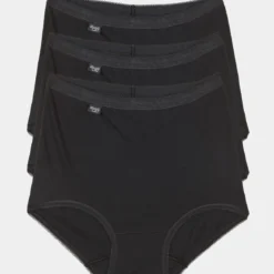 SloggiLot de 3 culottes taille haute noires en coton- Basic