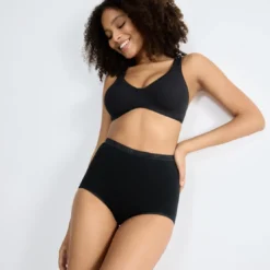SloggiLot de 3 culottes taille haute noires en coton- Basic