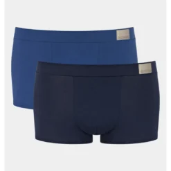 Sloggi MenLot de 2 boxer homme bleu marine + bleu foncé en coton- GO NATURAL