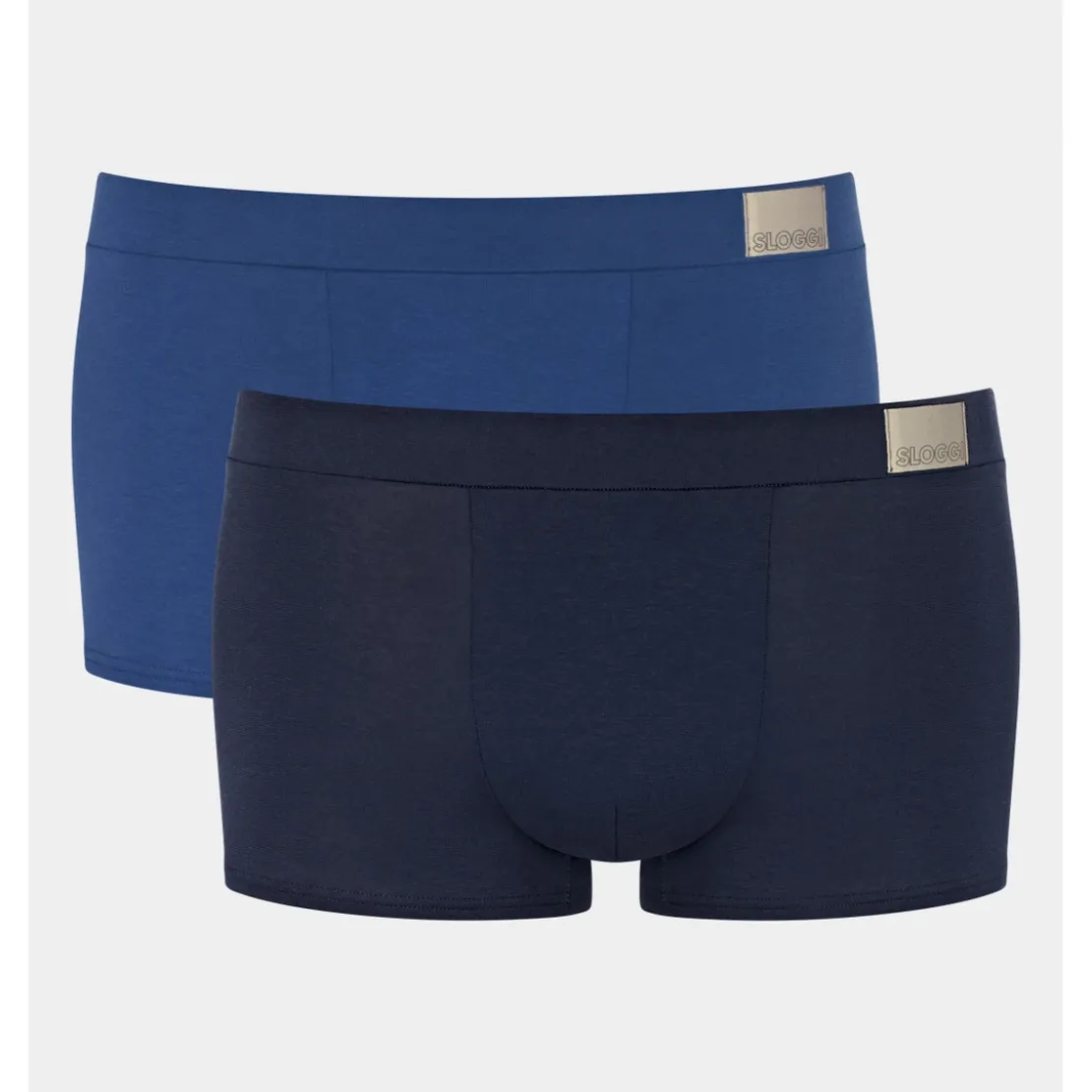 Sloggi MenLot de 2 boxer homme bleu marine + bleu foncé en coton- GO NATURAL