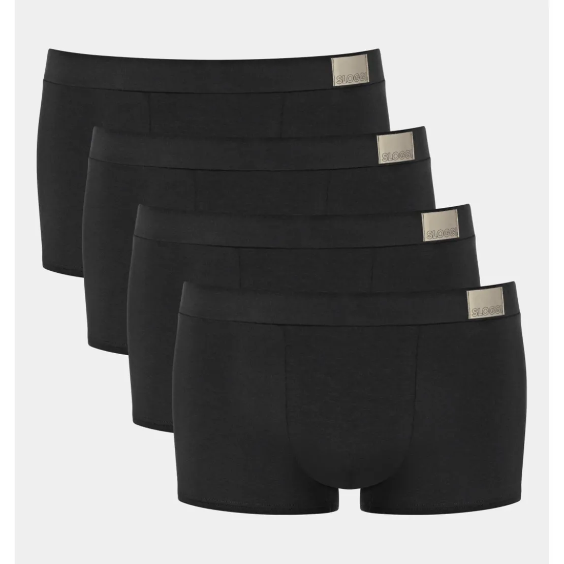 Sloggi MenLot de 4 boxer homme noir en coton- GO NATURAL