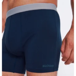 Sloggi MenLot de 2 boxer long homme marine en coton- GO ABC 2.0