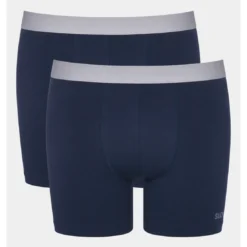 Sloggi MenLot de 2 boxer long homme marine en coton- GO ABC 2.0