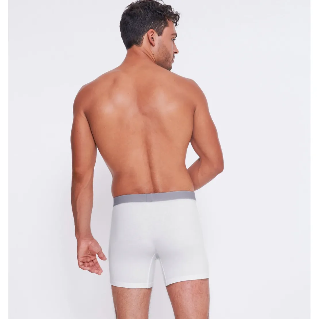 Sloggi MenLot de 2 boxer long homme blanc en coton- GO ABC 2.0
