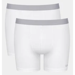 Sloggi MenLot de 2 boxer long homme blanc en coton- GO ABC 2.0